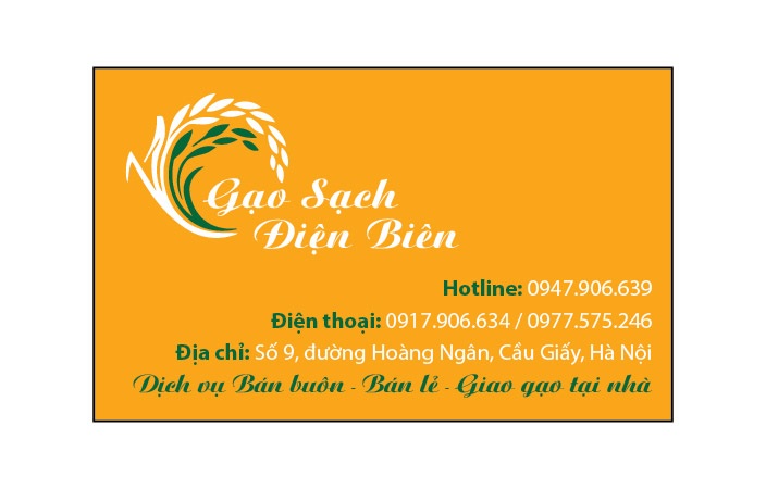 Mẫu tem dán bao tải gạo điện biên